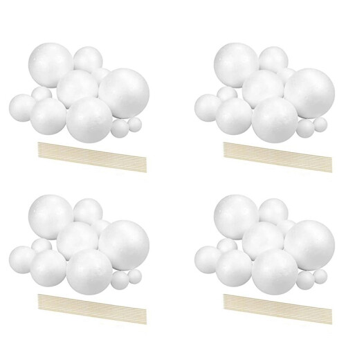 Solar System Project Kit, PlanetModel Crafts 56 Mixed Sized Polystyrene Spheres Balls for School Science Projects