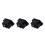3X AC 250V 10A IEC 320 C13 Panel Mount Plug Connector Socket Black 1