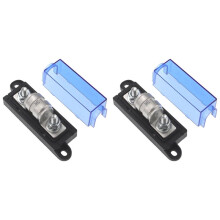 2X Fusible Clase T con Bloque de Operación de 150 V CC y Bloque de Fusibles de 200 A, Compatible con Inversores Protect de 12 V.