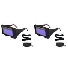 2X ÓCulos de Soldagem FotoeléTrica AutomáTica MáScara de Soldagem de Escurecimento AutomáTico com Energia Solar Capacete ÓCulos de Soldadura
