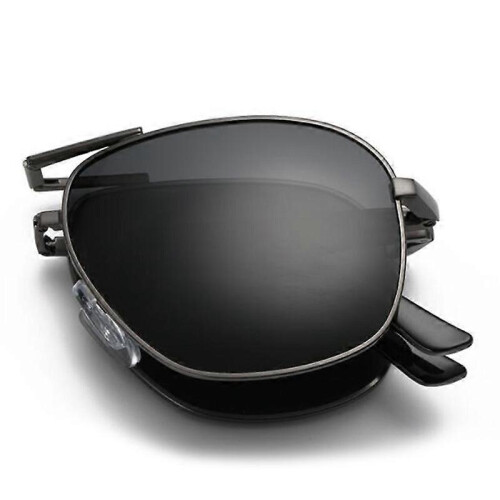 (BLACK) EVAGO Polarized Metal Alloy Frame Folding Compact Pocket Aviator Sunglasses 2
