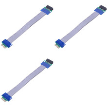 3X PCI-Express PCI-E 1X Riser Card Flex Extender Extension Cable for PC