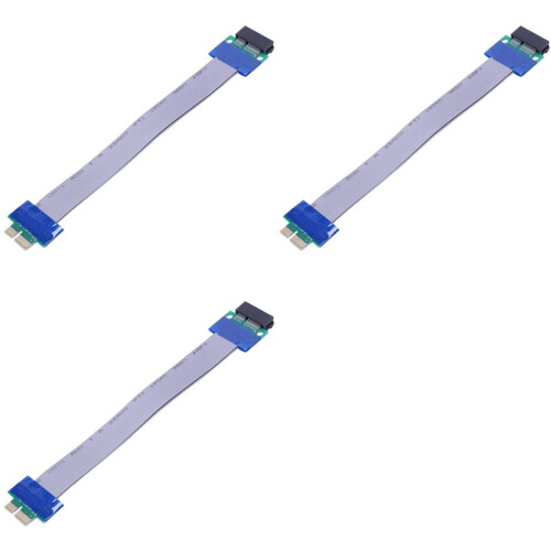 3X PCI-Express PCI-E 1X Riser Card Flex Extender Extension Cable for PC