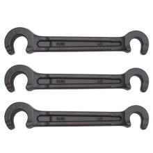 3X Double Ended Valve Wheel Wrench Cast Steel Hand Valve Wheels Wrench 8In Valve Opening Closing Tool(1/2In and 21/32In)