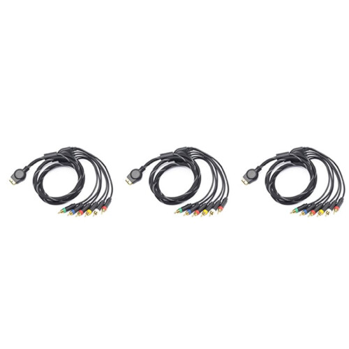 3X Suitable for PS2/PS3 Component Cable 1.8M Suitable for PS 2/3 High Resolution Game Cable Accessories
