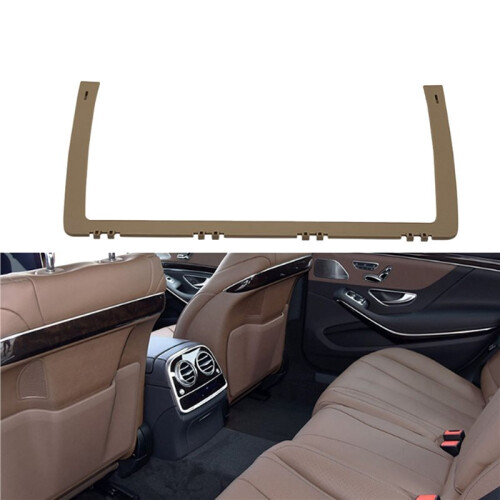 2X Car Front  Back Backrest Support Barcket Trim Replacement for   S Class W222 2014-2020 Beige 2