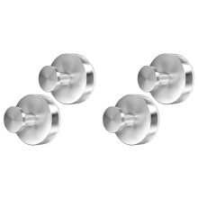 4PCS Suction Cup Hooks for Shower, Wall Suction Cup Hooks No-Drill Hooks for Bathrooms Wall, Glass Door, Mirror