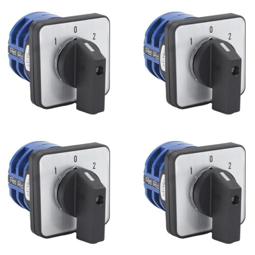 4X Changeover Selector  3 Positions 8 Terminals Universal Rotary Cam Selector Latching Switches 32A
