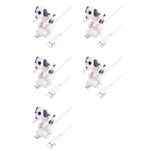 5X Câble de Chargement USB pour Chien qui Saute, Chargeur Rapide Amusant de Type C, Accessoire de Téléphone Innovant et Jouet Anti-Stress