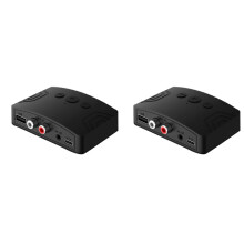 2X 5.3 Audio-Ontvanger Zender 3,5 mm AUX RCA USB Stereo Muziek Draadloze Audio-Adapter voor Pc-Autoluidspreker
