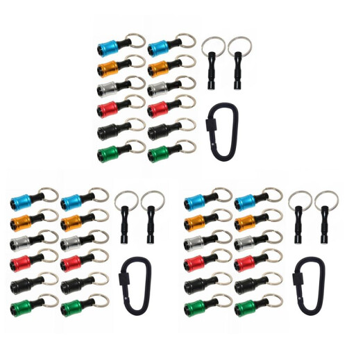 36Pieces 1/4 Inch Hex Shank Bits Holder Keychian, Keychain Extension Bar Screwdriver Bit Holder Socket Adapter