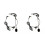 2X Intercom Headset Football Referee Judger Arbitration Referee Bicycle Conference Earpiece Earphone for V6 V4 2