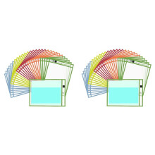 Dry Erase Pocket Reusable Sleeves, Plastic File Sleeves Page Protectors for Teachers Classroom Office Supplies,60PCS