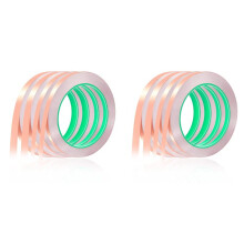 8 Rollen Kupferband Gegen Schnecken, 6/10 mm X 20 M, Selbstklebendes, Doppelseitiges, Leitfähiges Abschirmband, Schneckenschutz