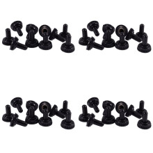 40 X Waterproof Toggle Boot Cap Black Rubber Cover 6mm Diameter