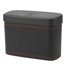 Car Trash Bin - Hanging Vehicle Garbage Dustbin, Square Pressing Type, Auto Storage Box, Plastic
