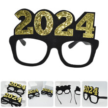 1Paar Duurzame Zwarte Feestbril 2024 Nieuwjaar En Praktische