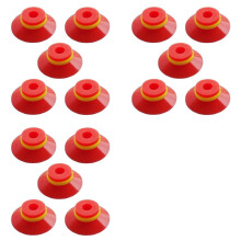 Industrial Flat Vacuum Suction Cup F Series Single-Layer Silicone Robotic Arm Accessory with Ribs,Pack of 15 Pcs F25