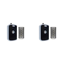 2X Wireless PIR Infrared Thermal Alarm Human Detection Sensor with Remote Control Outdoor Camping Anti-Animal Alarm