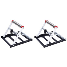 2X Verstelbaar Frame voor Snijmachine met Opvouwbare Verstektafel, Draagbaar Houtbewerkingsgereedschap