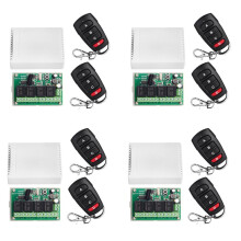 4X DC12V 24V 4CH Afstandsbediening Schakelaar 433M Ontvangst Controle Vierweg Relais Module