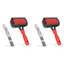 2X Air Conditioner Evaporator Coil Cleaning Brush AC Condenser Coil Fin Comb Straightener HVAC Cleaner Brush