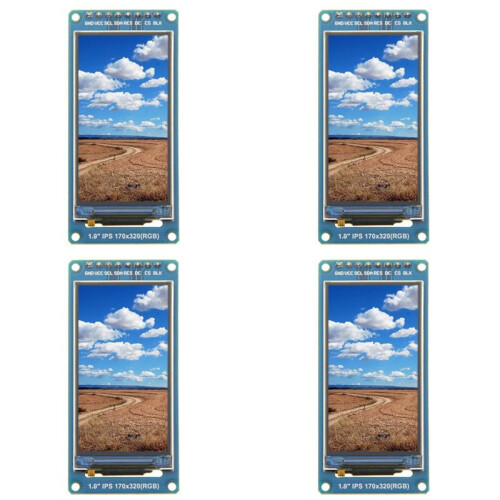 4X Tela LCD TFT de Ângulo Total IPS de 1,9 Polegadas Módulo de Exibição Colorida Porta Serial SPI Alta Definição 170x320 ST7789