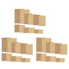 36 Sheets Letter Resin Stickers, Small Alphabet Number Stickers, Alloy, Self Adhesive, Gold and Silver, 3mm/4.5mm Tall