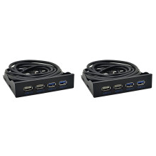 2X USB Front Panel, High Speed 4 2 USB 3.0+2 USB 2.0 Hub, 19PIN/9 Pin 3.5 Inch Front Panel Connector