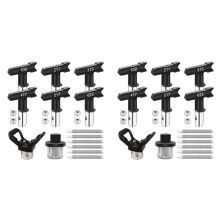 28-Teiliges Airless-Farbspritzdüsen-Set, Umkehrbare Düsenspitzen, Filter, Einlasssieb und Düsenspitzenschutz