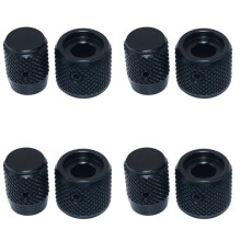 4X Aluminum Alloy Caps Solid Knob Dual-Axis Encoder Special Knob EC11EBB24C03 EC110701N2B Adjustment Knob Black