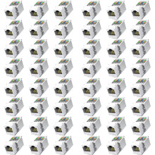 48PCS Cat6 RJ45 Toolless Coupler Female to Female Ethernet Module Jack Gigabit Panel(Incompatible with Patch Panel)