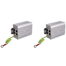 2X 4Ports 1000M Network Cable Signal -Arrester RJ45 Camera Thunder Multi Port Monitoring Surge Protector