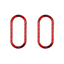 2X Couvercle de Voyant D'Avertissement Intérieur En Fibre de Carbone Rouge pour  Cooper F55 F56 Countryman F60