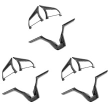 9x Garniture de Cadre de Décoration de Volant en Fibre de Carbone pour Rogue Altima Sentra Coups de Pied LEAF Versa Accessoires