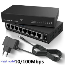 2X Ethernet Gigabit A 8 Porte Hub RJ45 Splitter Internet Intelligente di Rete Ethernet 10/100Mbps Spina UE