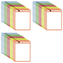 Dry Erase Pocket Reusable Sleeves, Plastic File Sleeves Page Protectors for Teachers Classroom Office Supplies,45PCS