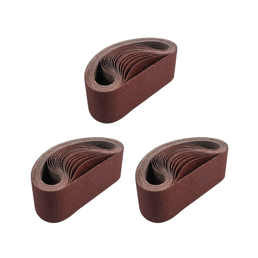 54 Pack Sanding Belts 3X21 Inches(75X533mm) Aluminum Oxide Sanding Belt (9 Each Of 60 80 120 180 240 400 Grits) 6031409458820