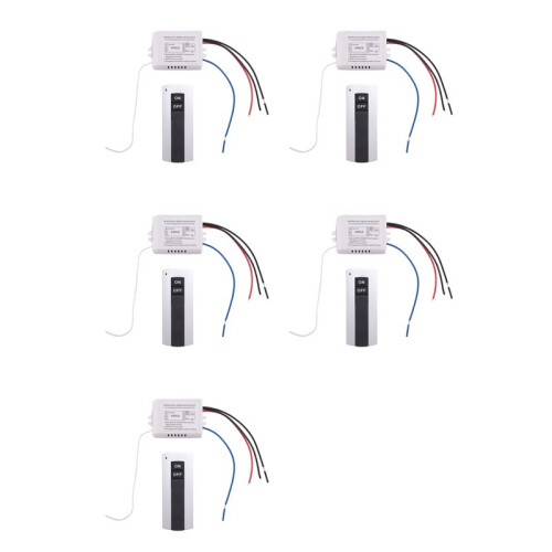 5X Channel with Digital Transmitter 220V /OFF 1  Wireless Relay Receiver Remote Control Light Lamp
