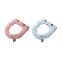 Universal Zipper Toilet Mat Cartoon Lamb Wool Toilet Toilet Mat Bathroom Accessories & Light