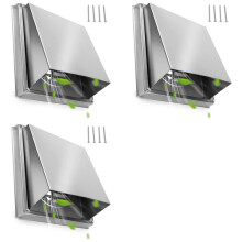 3st 4 Inch Droger Ventilatie Afdekking Buitenmuren, Roestvrijstalen Externe Afzuigkap Muur Ventilatie Gedempte Anti-Retourklep