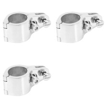 3pcs 25Mm Fitting Boat Bimini Top Hinged Jaw Slide Marine Hardware 316 Stainless Steel with 6 Screws Easy Install