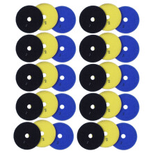 30 Pieces 100mm Diamond Flexible Wet & Dry Polishing Pads 3 Step Floor Polish for Stone Marble Tile