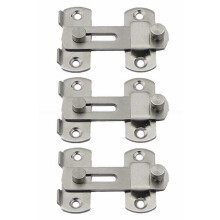 3X 20x50x70mm Edelstahl Haushalt Sicherheit Tuerriegel Verriegelung Schieberschloss Hardware