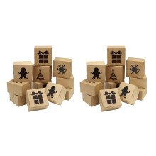 60 Scatole di Biscotti da Forno Nel Cartone Set 4X4X2,5 Pollici Auto-Popup per Cupcakes, Biscotti, Brownies, Ciambelle di Natale