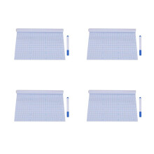 4X Schaelen und Haften Weisswandtafel PVC Tafel Wandaufkleber Frei Textmarker 45cmx200cm / Stueck Gross Fuer Kinderzimmer B17