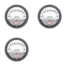 3X Analoges Differenzdruckmessgerät Zur Messung Von Differenz- und Winddruck, Messbereich 0-750 Pa, für Reinräume und HLK