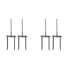 4 Sets Newel Post Fastener Newel Post Mounting Kit Wood Handrail Installation Hardware Works Finished Floors, Stairs