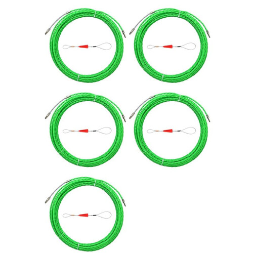 5pcs 10M 33Ft Fish Tape Cable Puller Kit 4.5Mm PET Electrical Cable Puller Through Wall Wire Guide Device Threader