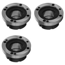 3X Lathe Collet Chuck, Carbon Steel 7 Holes Lock 0.005 Accuracy ER50 Collet Chuck Easy Removal for Milling Machine